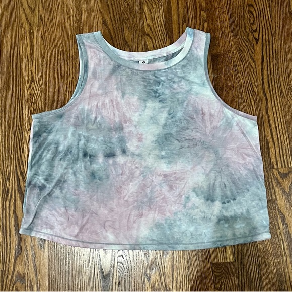 90 Degree by Reflex Tie-Dye Crop Muscle Tank - Picture 1 of 6